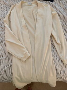 Gymshark Cream Open-Front Cardigan Sweater